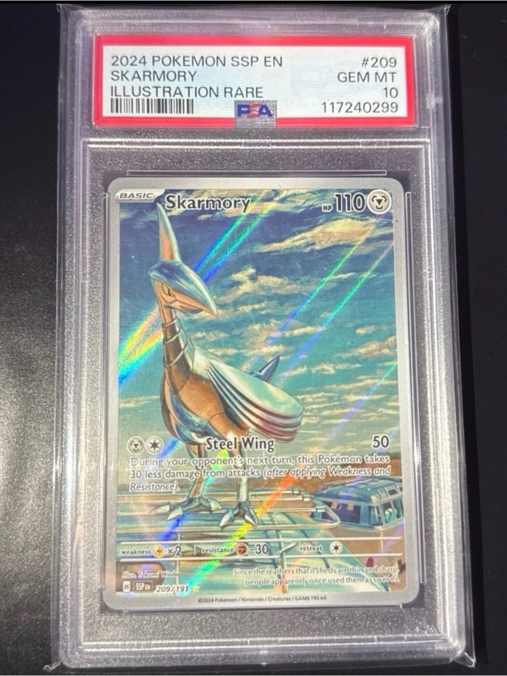PSA 10 Skarmory Surging Sparks Illustration ultra rare HoloFoil 2024 released